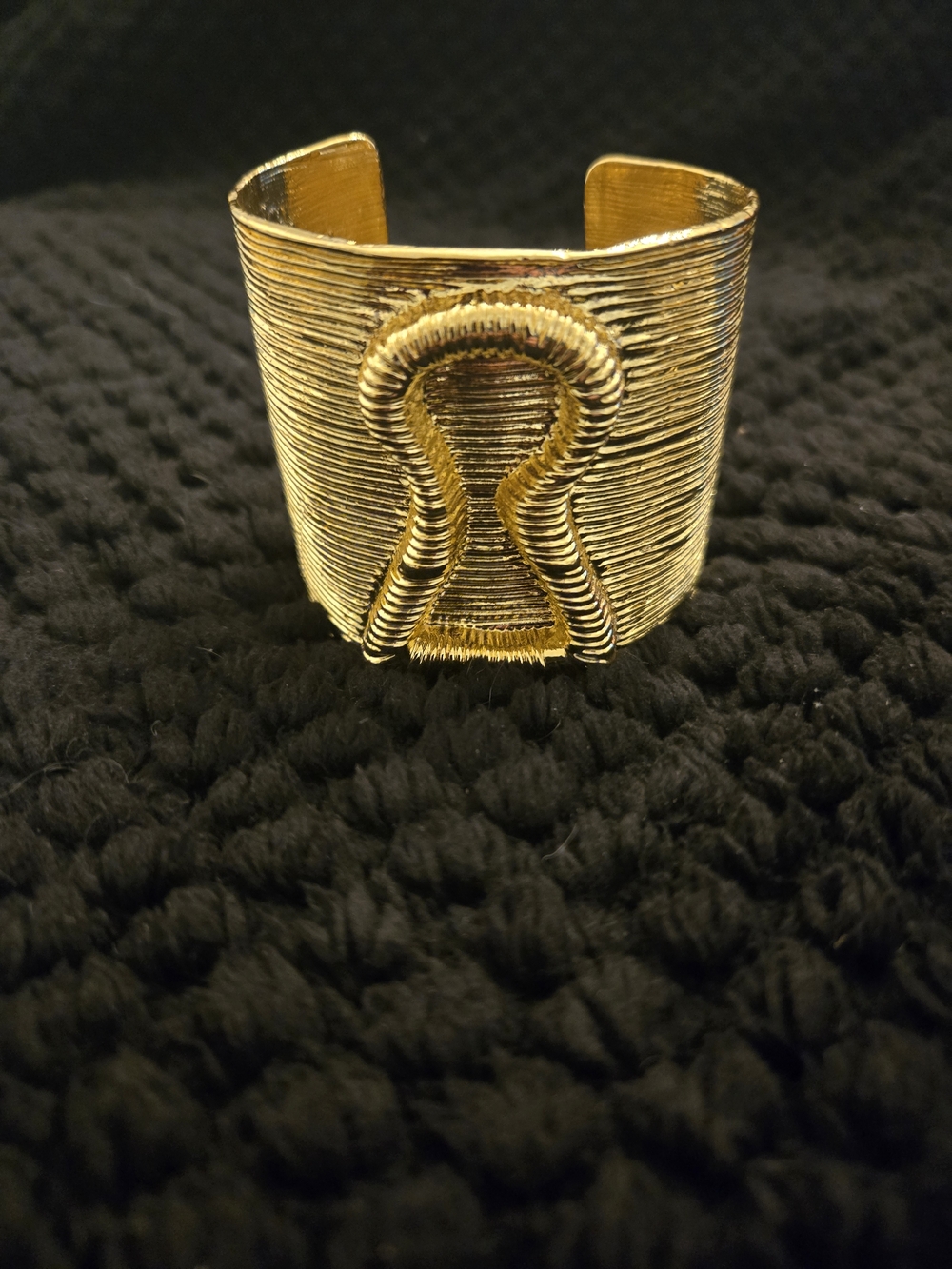 Schiaparelli Inspired Gold Statement Cuff Bracelet - Women's Fashion Jewelry